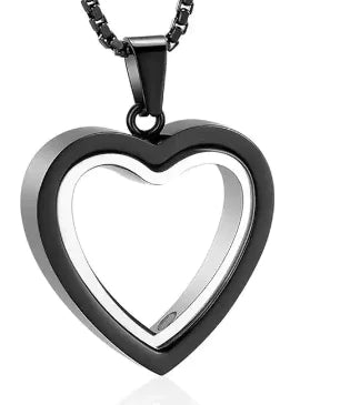 Heart Shape Glass Pendant Necklace