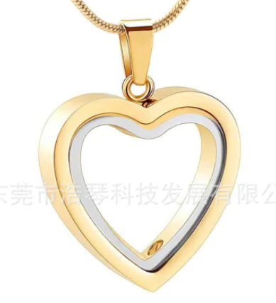 Heart Shape Glass Pendant Necklace